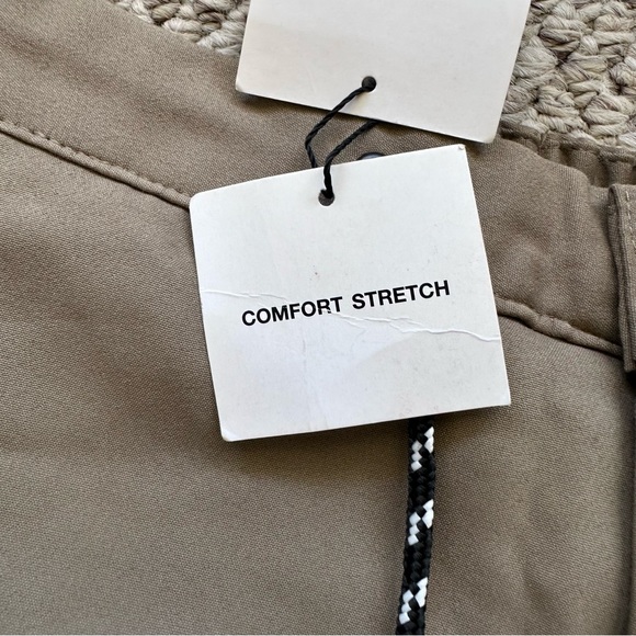 Zara men’s small pants tapered NWT tan pockets string tie waist/waist stretch - Picture 4 of 14